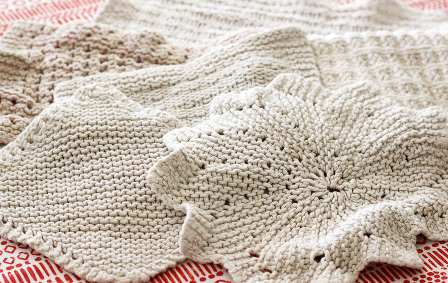 hand knit dishcloth round up