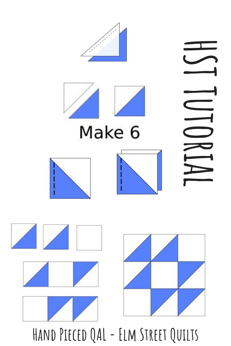 Hand Pieced QAL: Half Square Triangle