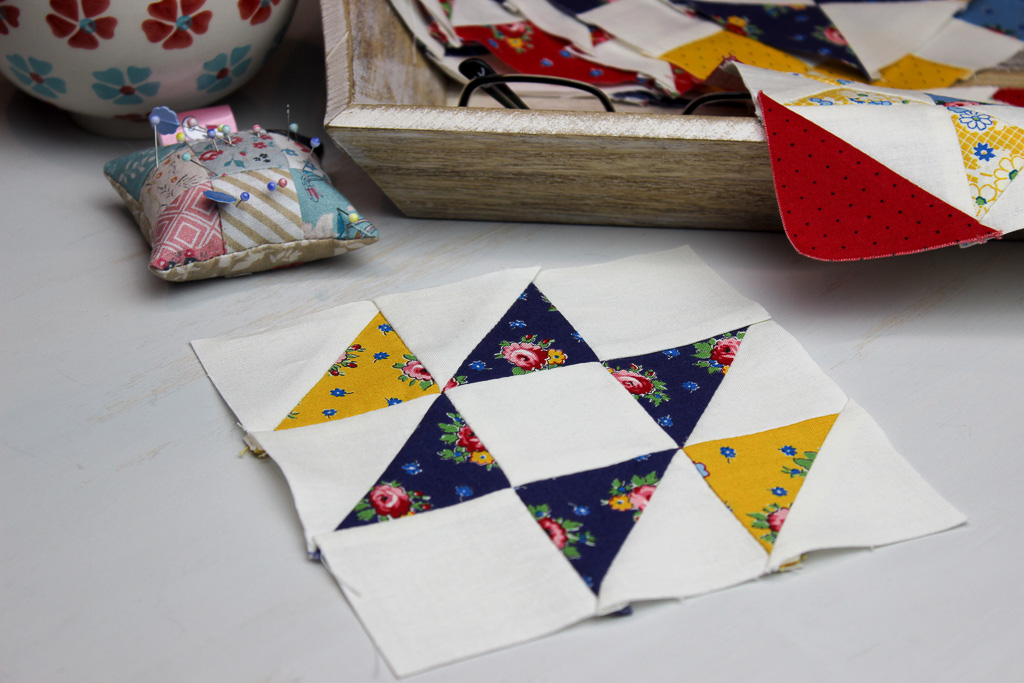 Hand Pieced QAL: Half Square Triangles