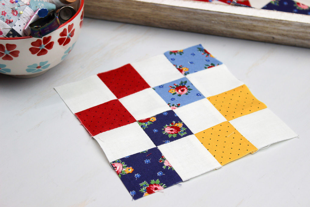Hand Pieced QAL: Four Patch Link Up