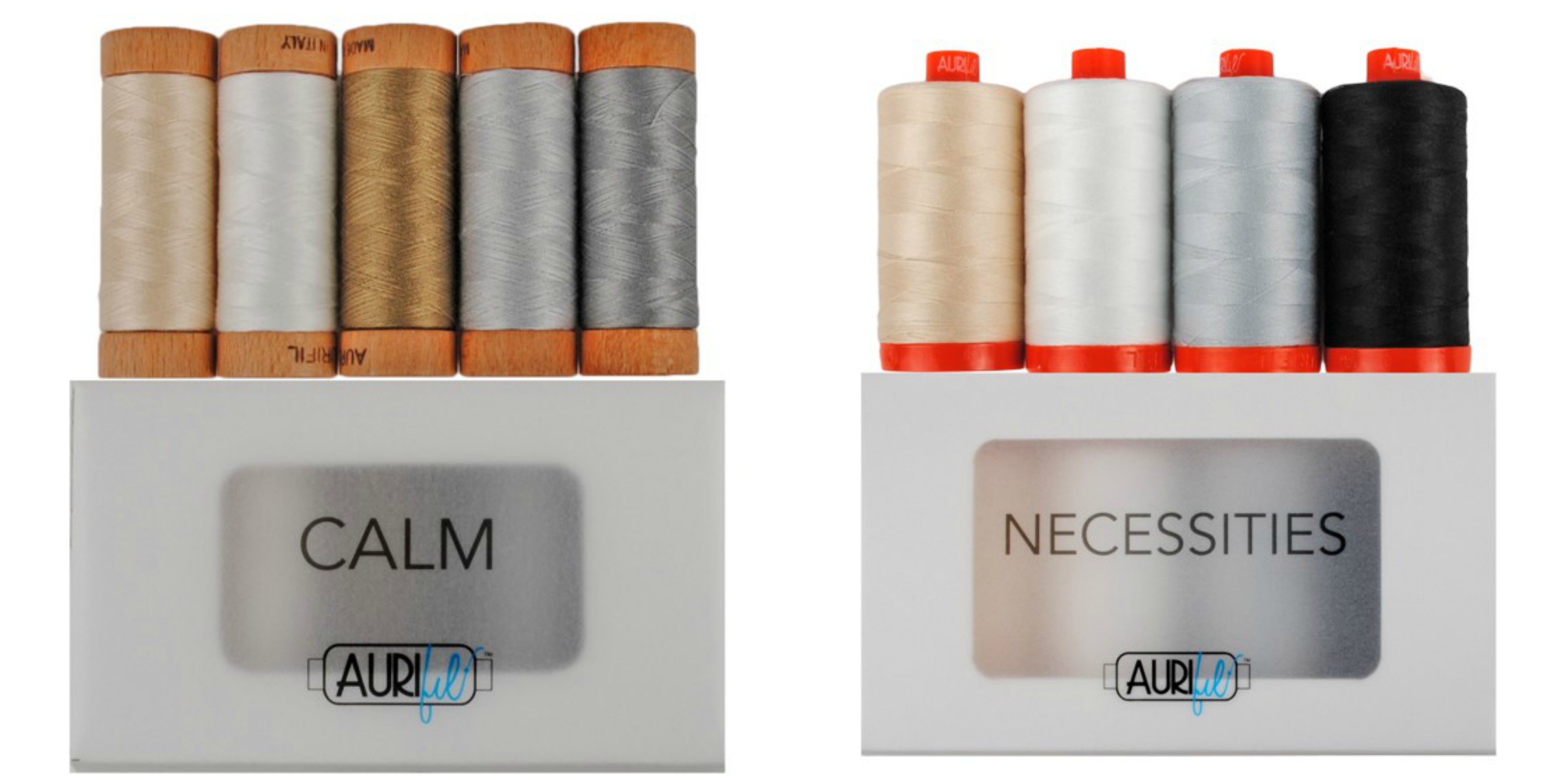 Calm and Necessities thread collections from Aurifil